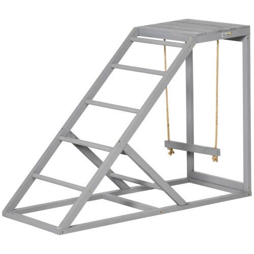 Wooden Chicken Swing Set with Perches and Ladder for Coop Enrichment
