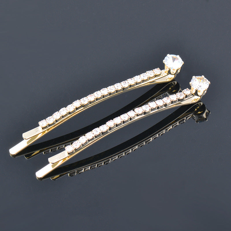 Rhinestone Edge Hair Clip for Girls & Women - Ins Style Hair Accessory