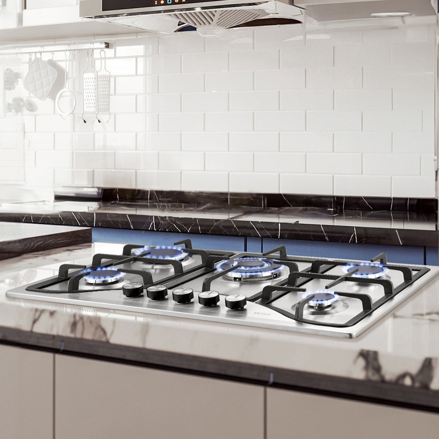 30-Inch Gas Cooktop with 5 Burners - Built-in Stainless Steel