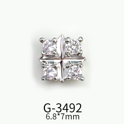 Diamond-Studded Nail Art Accessories with Zircon - Multiple Styles