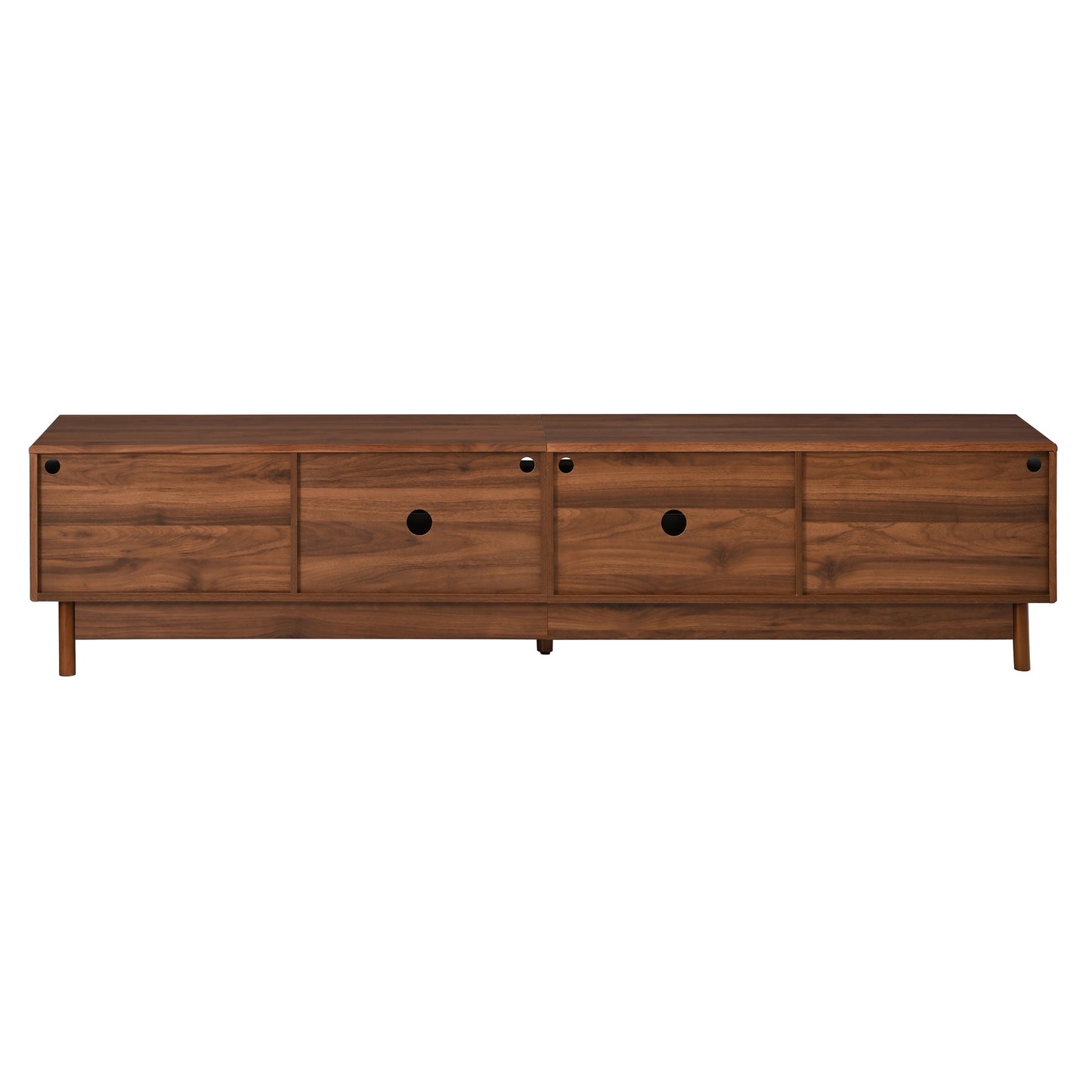 78 Inch TV Stand for Living Room - Modern Entertainment Center with LED Lights and Glass Drawers