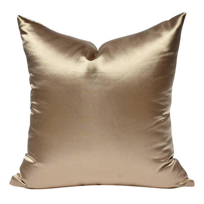Luxurious Gray Gold Striped Pillow Cover - Modern Home Decor Cushion
