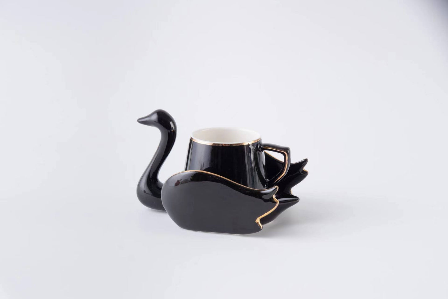 Ceramic Swan Coffee Cup - Multiple Colors, 101-200ml, Stylish Drinkware