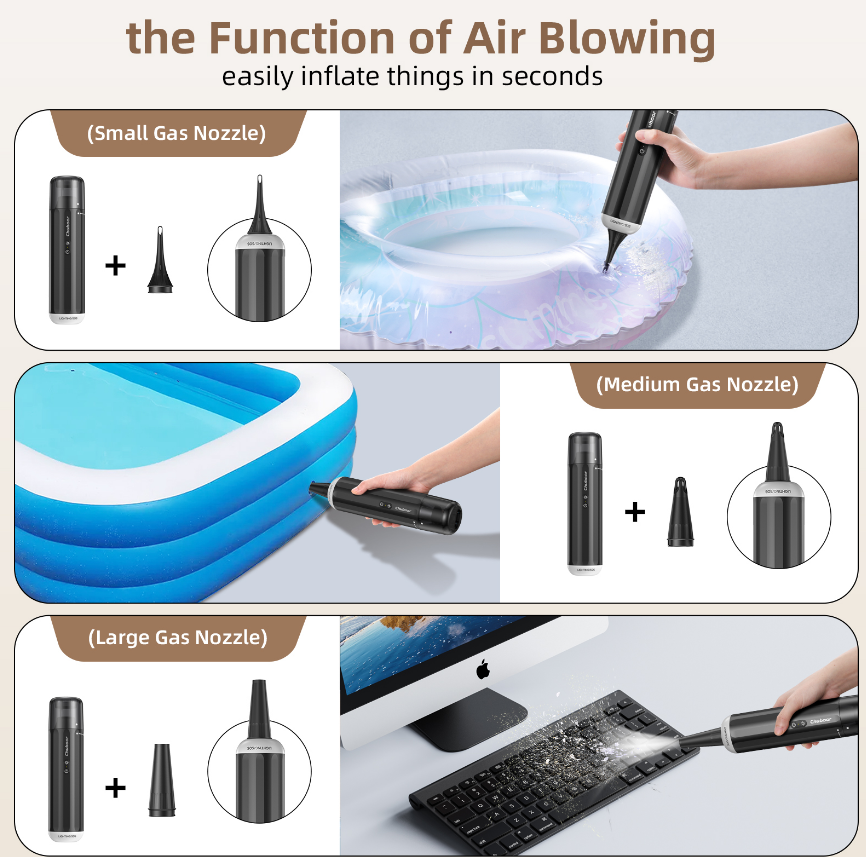 Car Vacuum Cleaner with HEPA Filter 15000PA Strong Suction 20-25 Min Battery