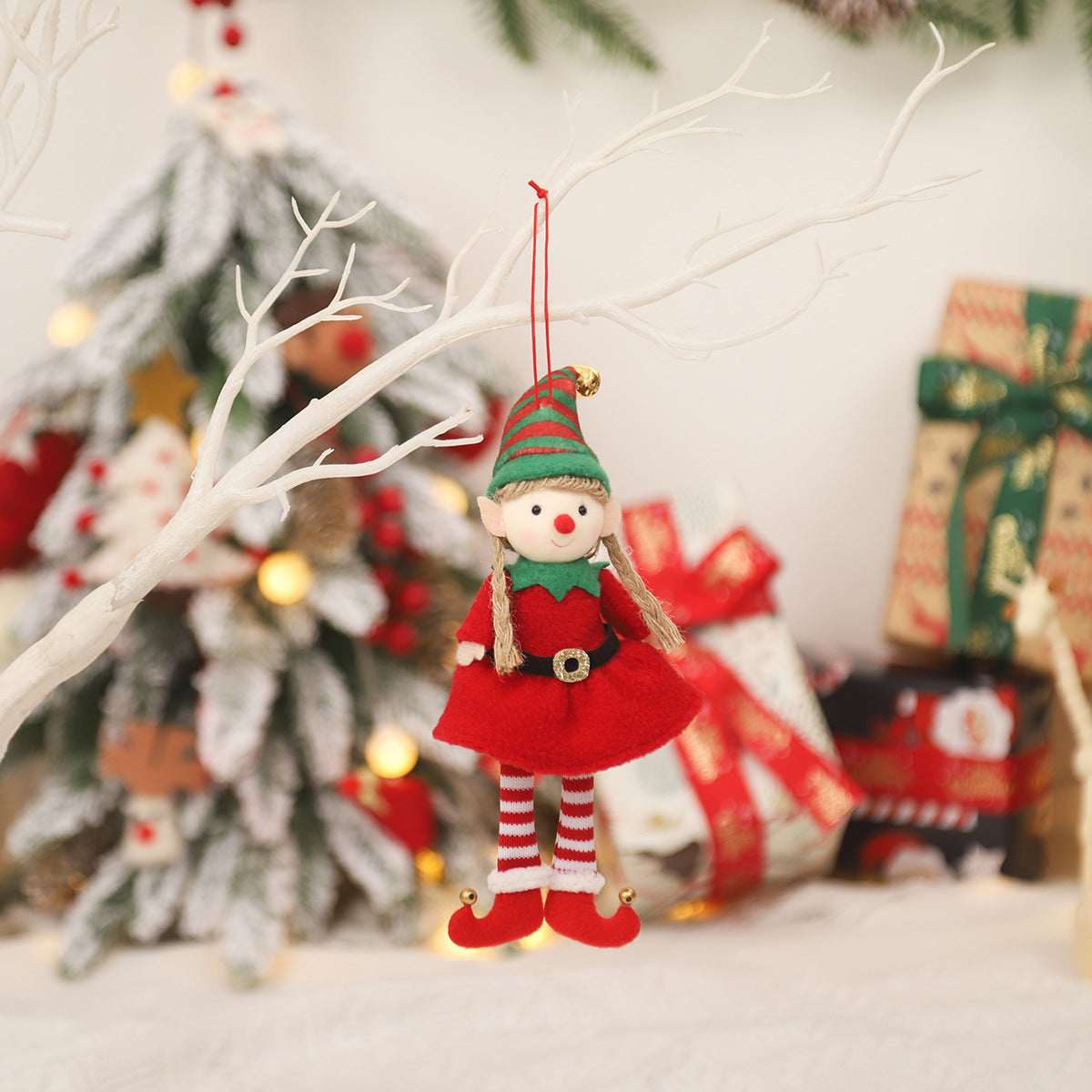 Christmas Elf Doll Pendant Decoration for Home & Holiday Decor
