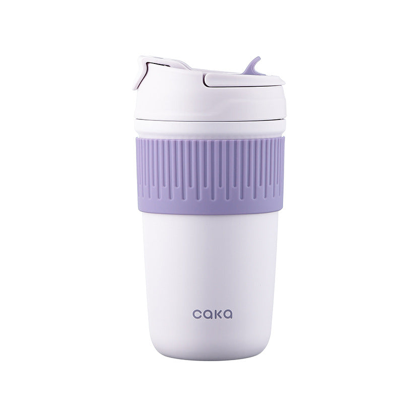 Handheld Ceramic Stainless Steel Insulated Cup - Large Capacity Drinkware