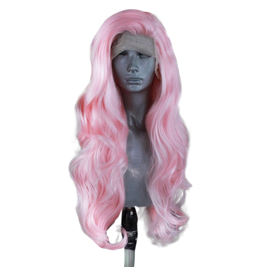Wavy Lace Cosplay Wig - Pink