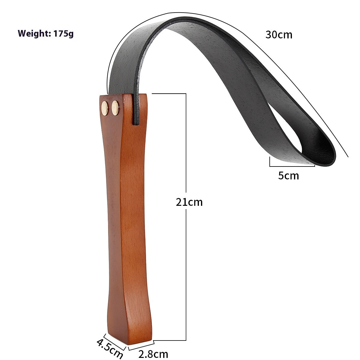 Wooden Handle Double-Layer PU Leather Racket Toy for Kids & Adults