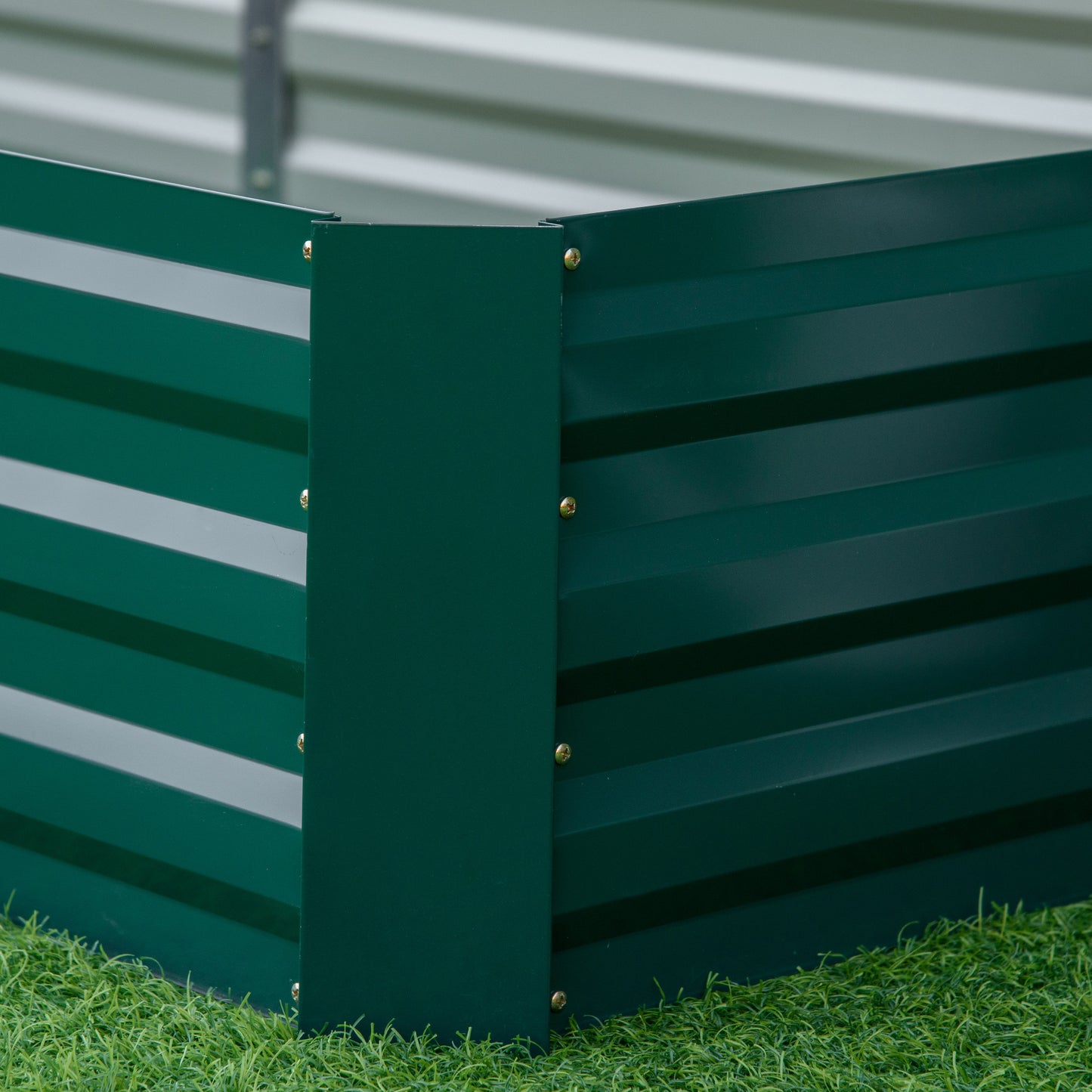 Galvanized Raised Garden Bed - Outdoor Plant Container for Flowers Herbs Vegetables, Easy Assembly, Green, 95x36x12 Inches