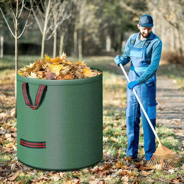 4-Pack XXL Garden Waste Bags 272L Heavy-Duty Reusable Leaf & Grass Collection