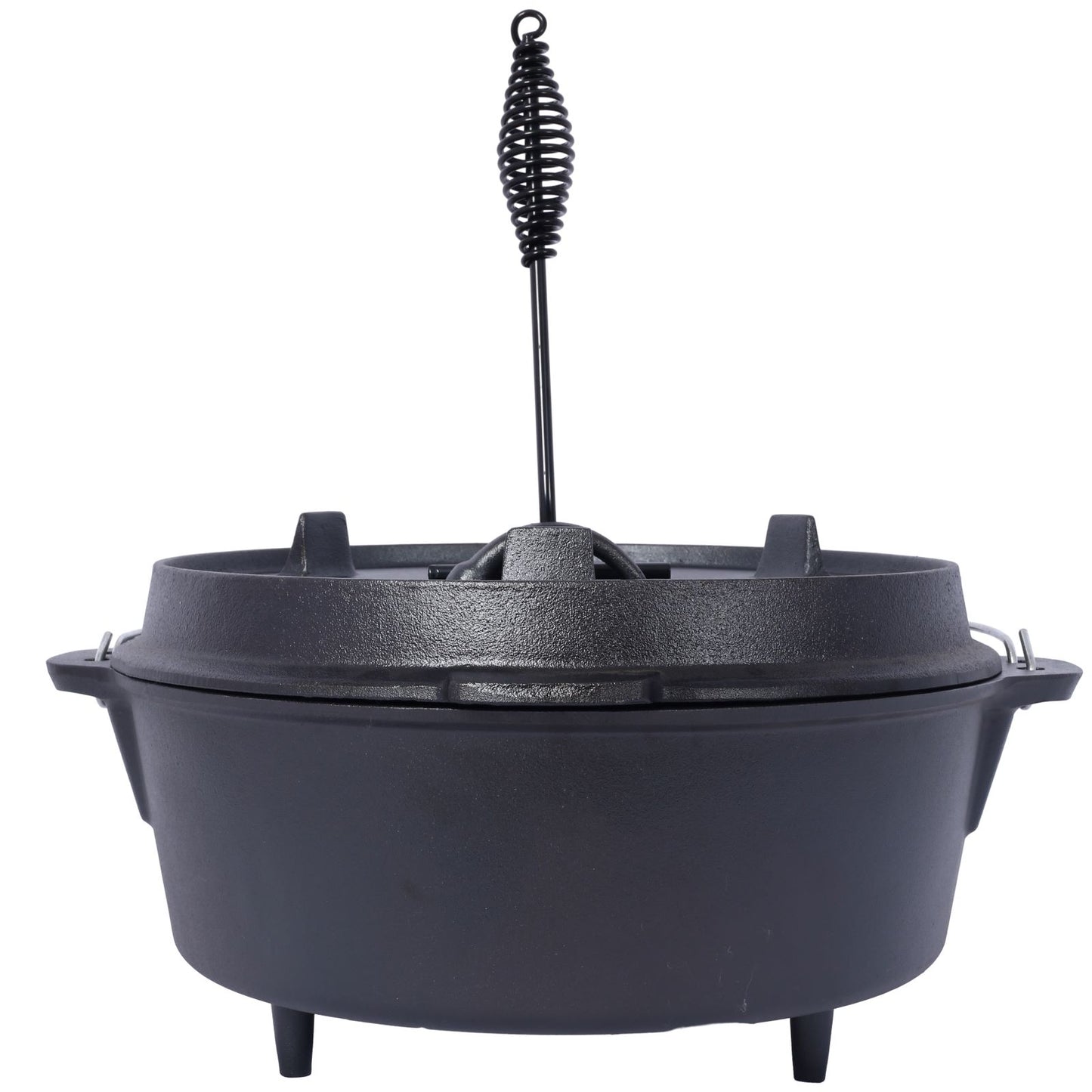 Cast Iron Dutch Oven for Camping - Pre-Seasoned with Legs