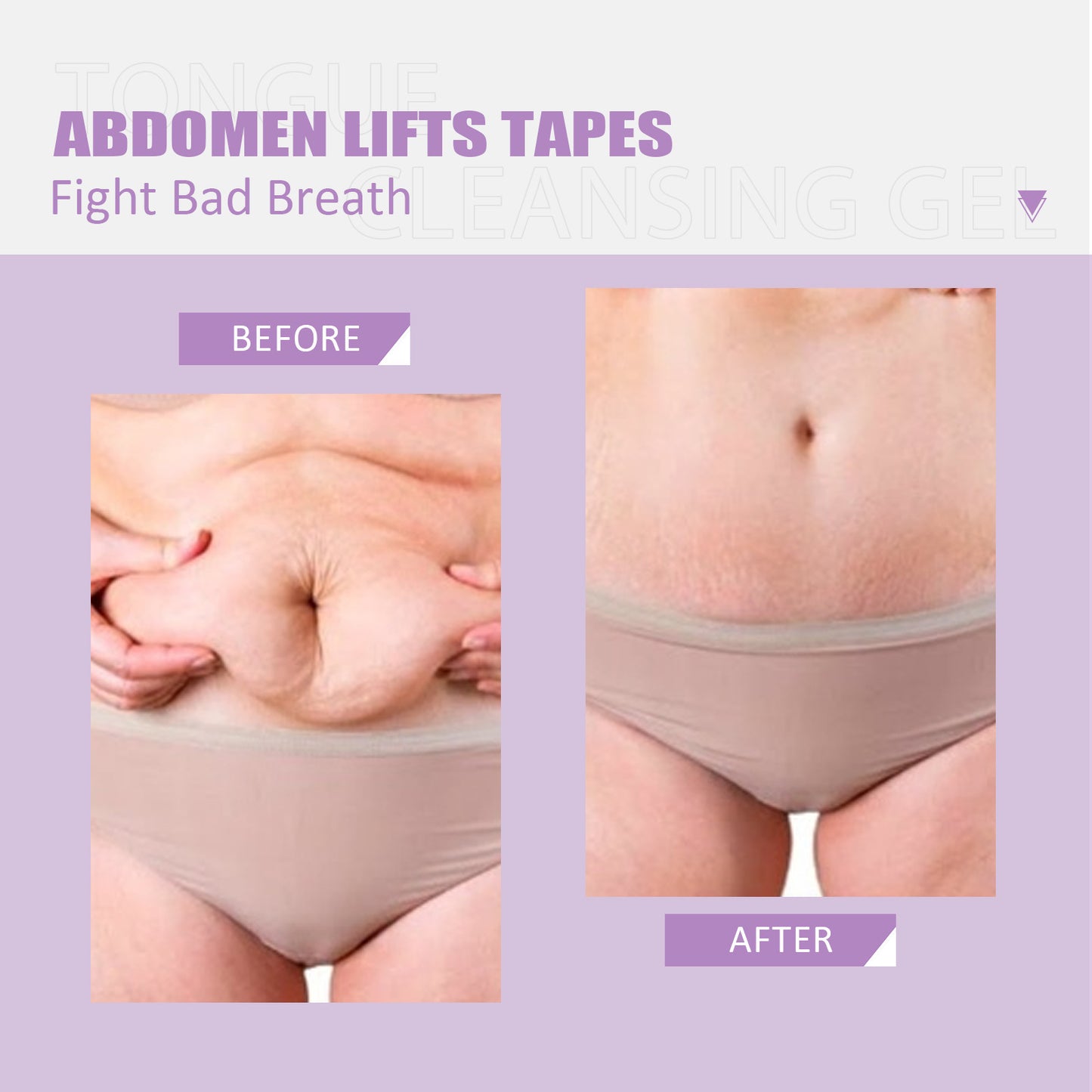 Abdomen Lifting Tapes - Transparent Belly Contouring & Firming Patches