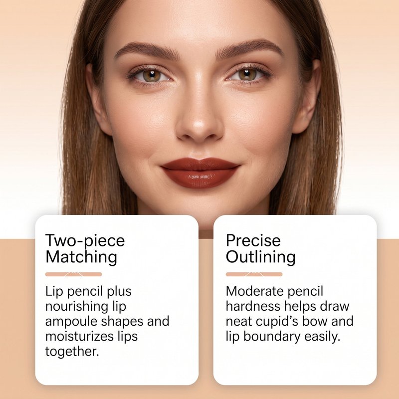 Lip Gloss and Lip Liner Set - Moisturizing 15ml Collection with Varieties
