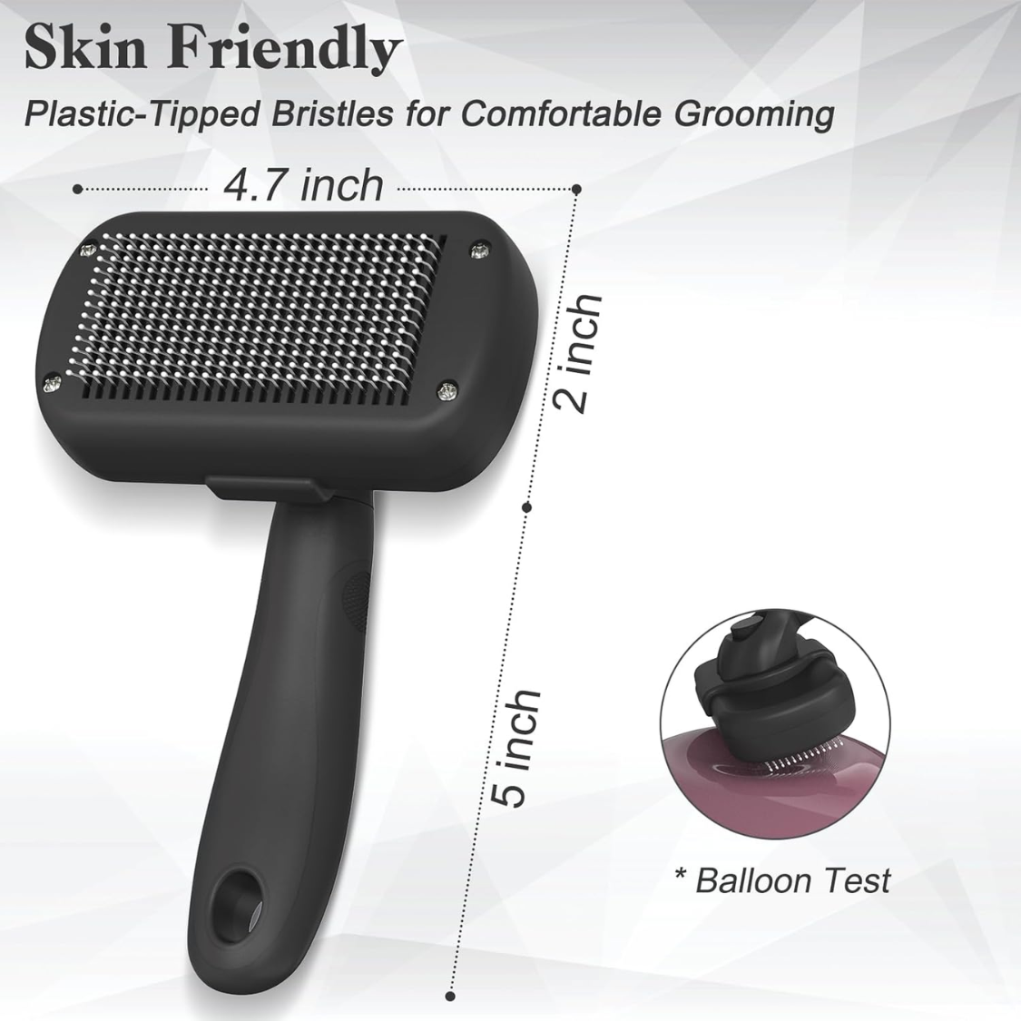 Self Cleaning Shedding Brush for Dogs, Cats & Puppies - Hair Removal Grooming Tool