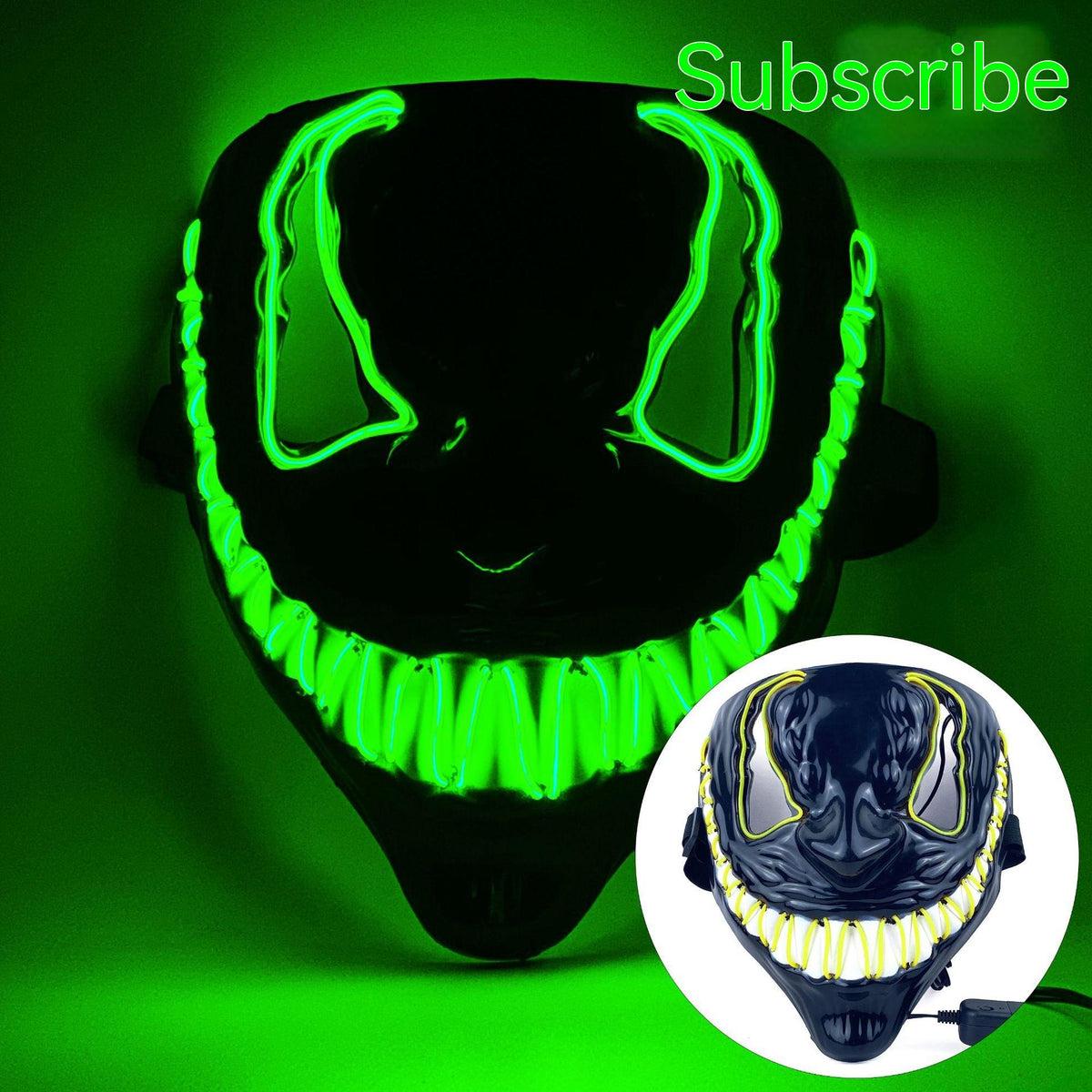 Halloween Luminous LED Mask for Dance Party Multi-Color Variants