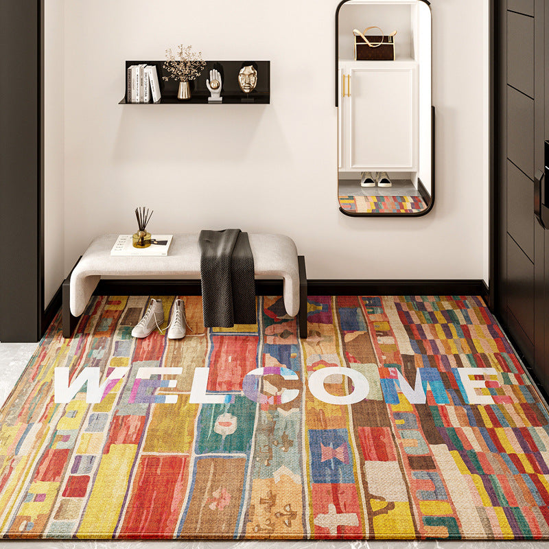 American-Style Entrance Door Mat Non-Slip Stain-Resistant Floor Doormat