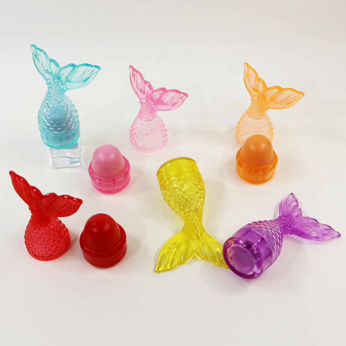 24-Pack Fishtail Mermaid Travel Lip Balm Set - Moisturizing Lip Care