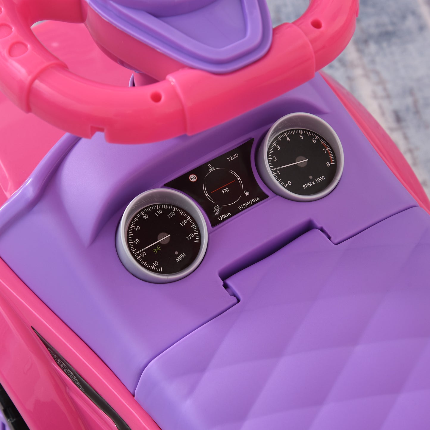 3-in-1 Push Car for Toddlers - Pink Ride-On Stroller Toy