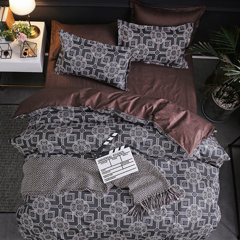Luxurious 3-Piece Bedding Set with Duvet Cover and Pillowcases - Multiple Sizes