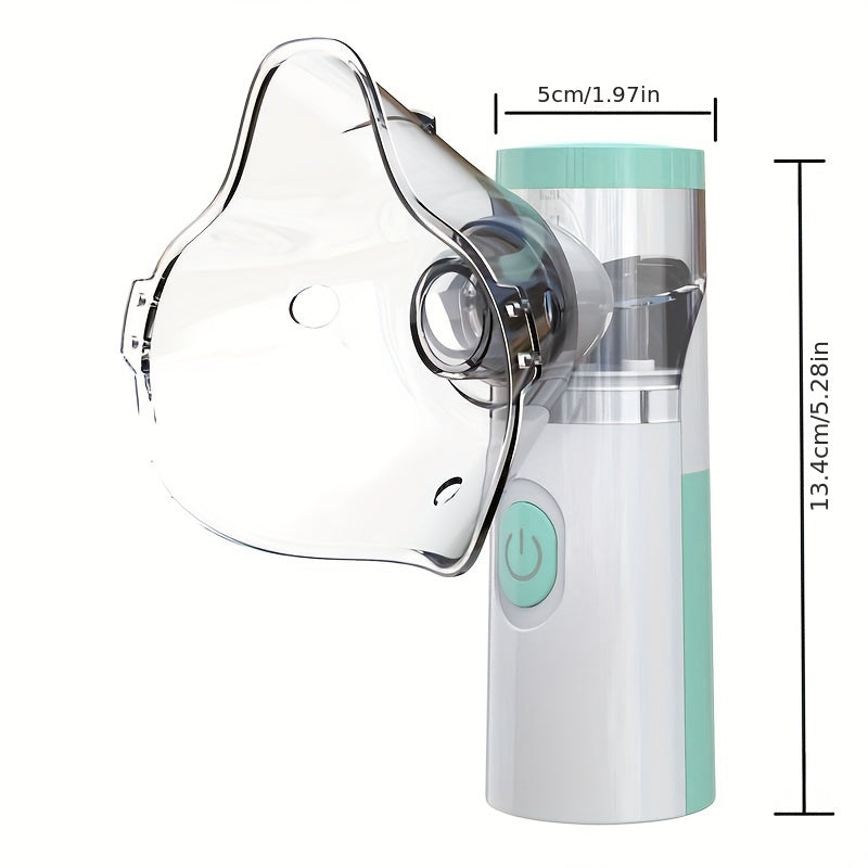 Portable Mesh Nebulizer Steam Inhaler for Travel and Home Use - Rechargable Ultrasonic Micro Mist Device