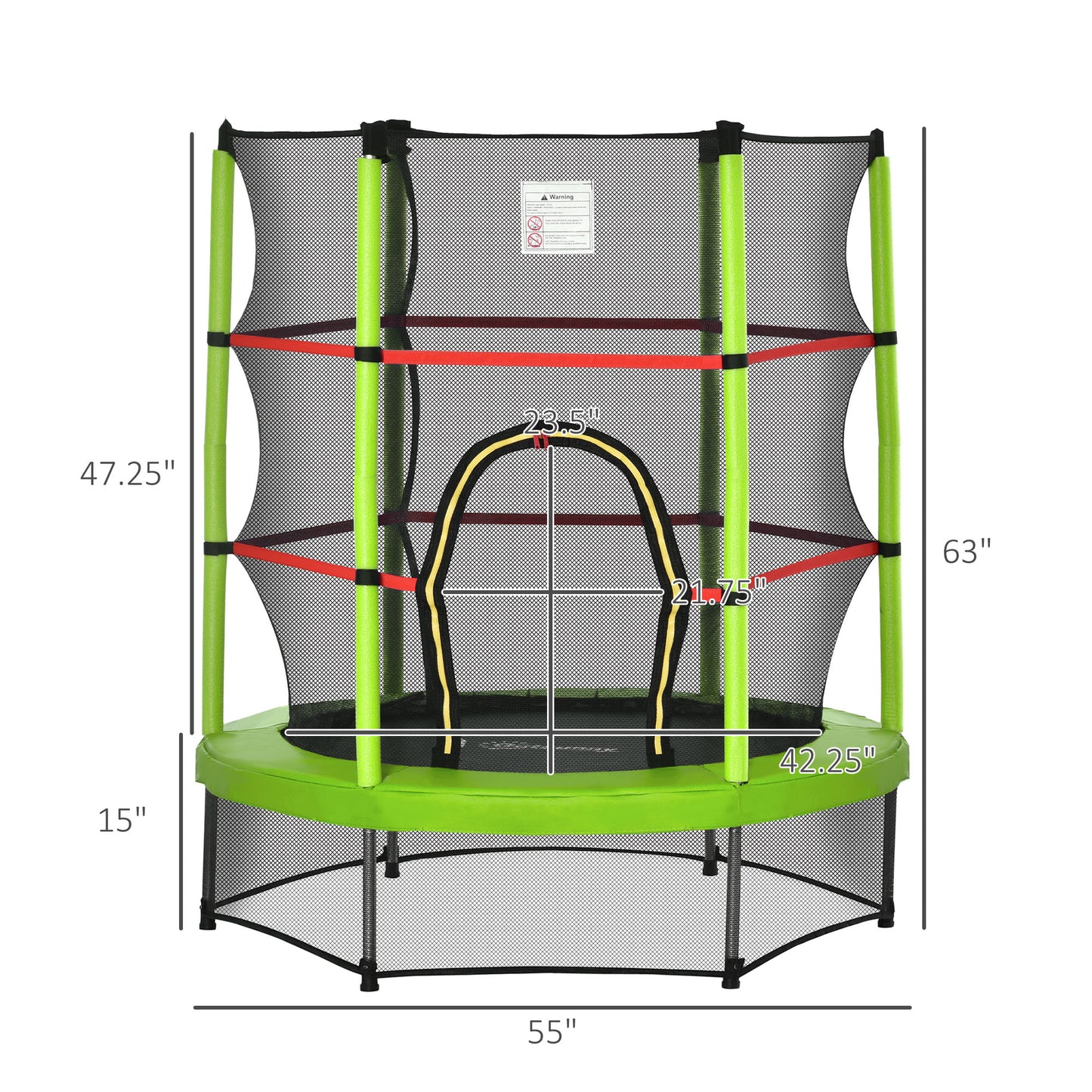 5FT Kids Trampoline with Enclosure Net - Safe Fun for Ages 3-6