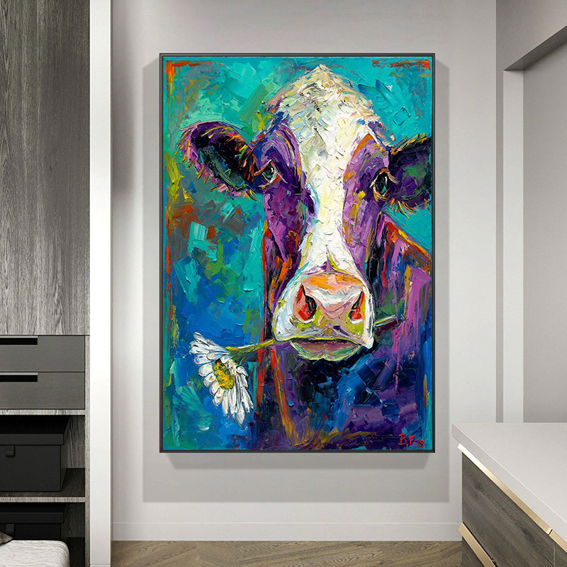 Cow Canvas Wall Art Print Modern Artwork Home Decor Poster