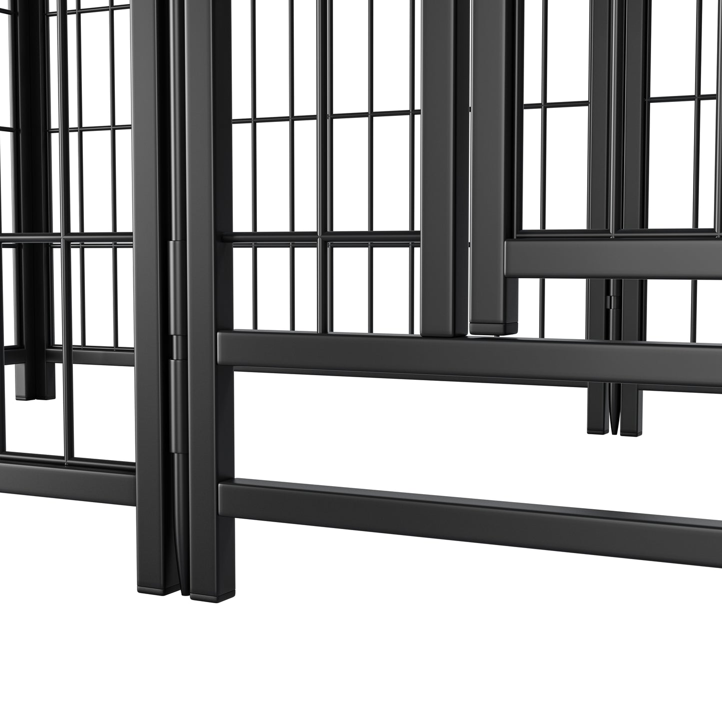Indoor/Outdoor 24 Inch Dog Playpen - Heavy Duty Metal Pet Fence with Doors
