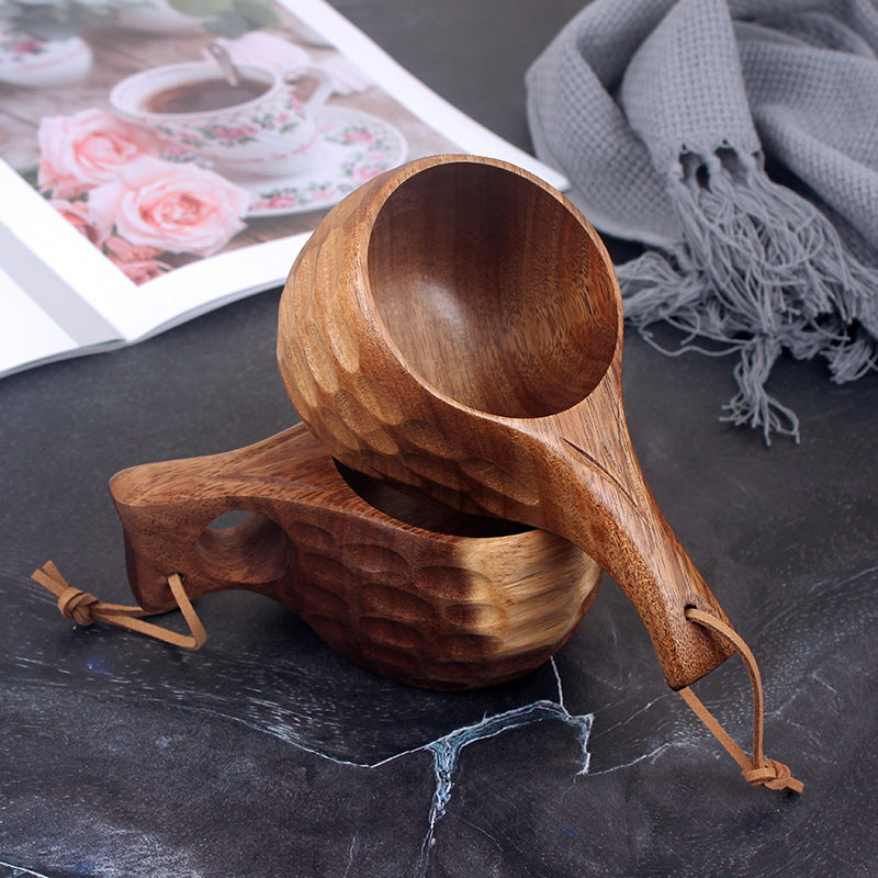 Wooden Water Cup Acacia Mangium Handcrafted Drinkware - Multiple Variants
