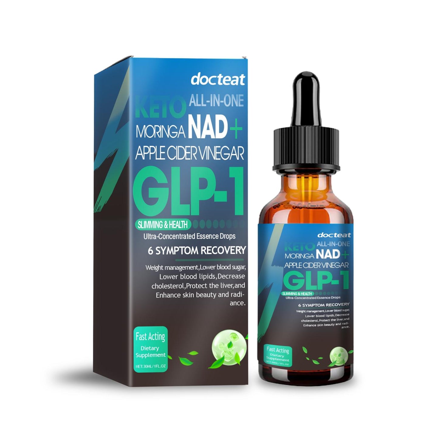 Moringa Leaf Weight Loss Drops - 30ml Natural Fat Burner Supplement