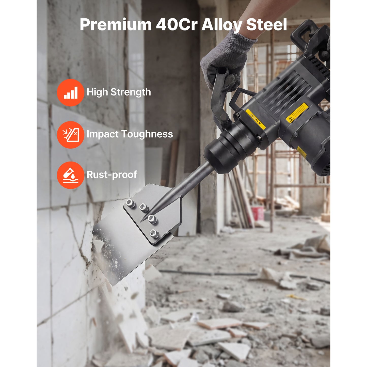 Floor Scraper Tool for Laminate, Tile & Mortar Removal - SDS Max Chisel Bit