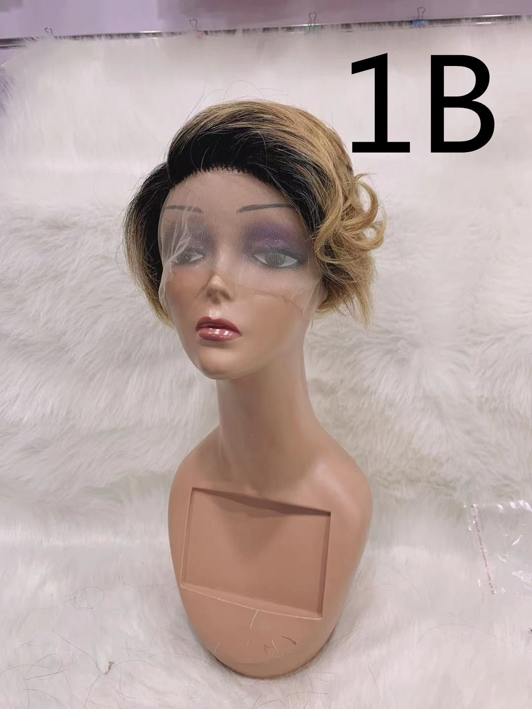 T-Shaped Bob Wig Human Hair - Heat Dyeable