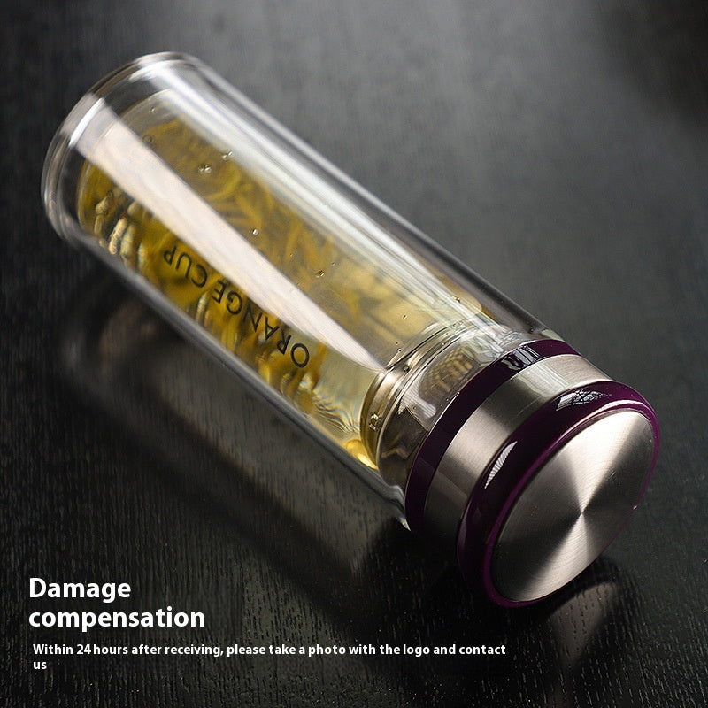 Double Layer Glass Cup with Large Capacity Insulation - Multiple Variants