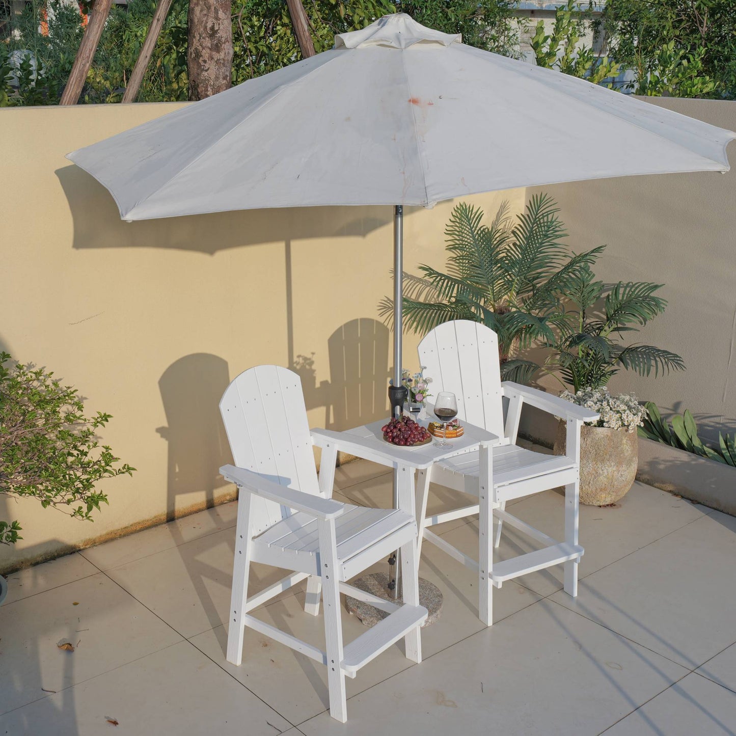 Outdoor Bar Chair Set Perfect For Patio Happy Hour Togethers & Casual