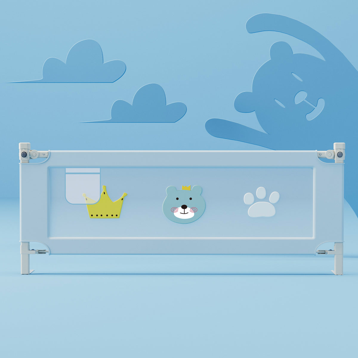 Drop-Resistant Baby and Toddler Bed Rail - Safety Guard for Cribs & Beds
