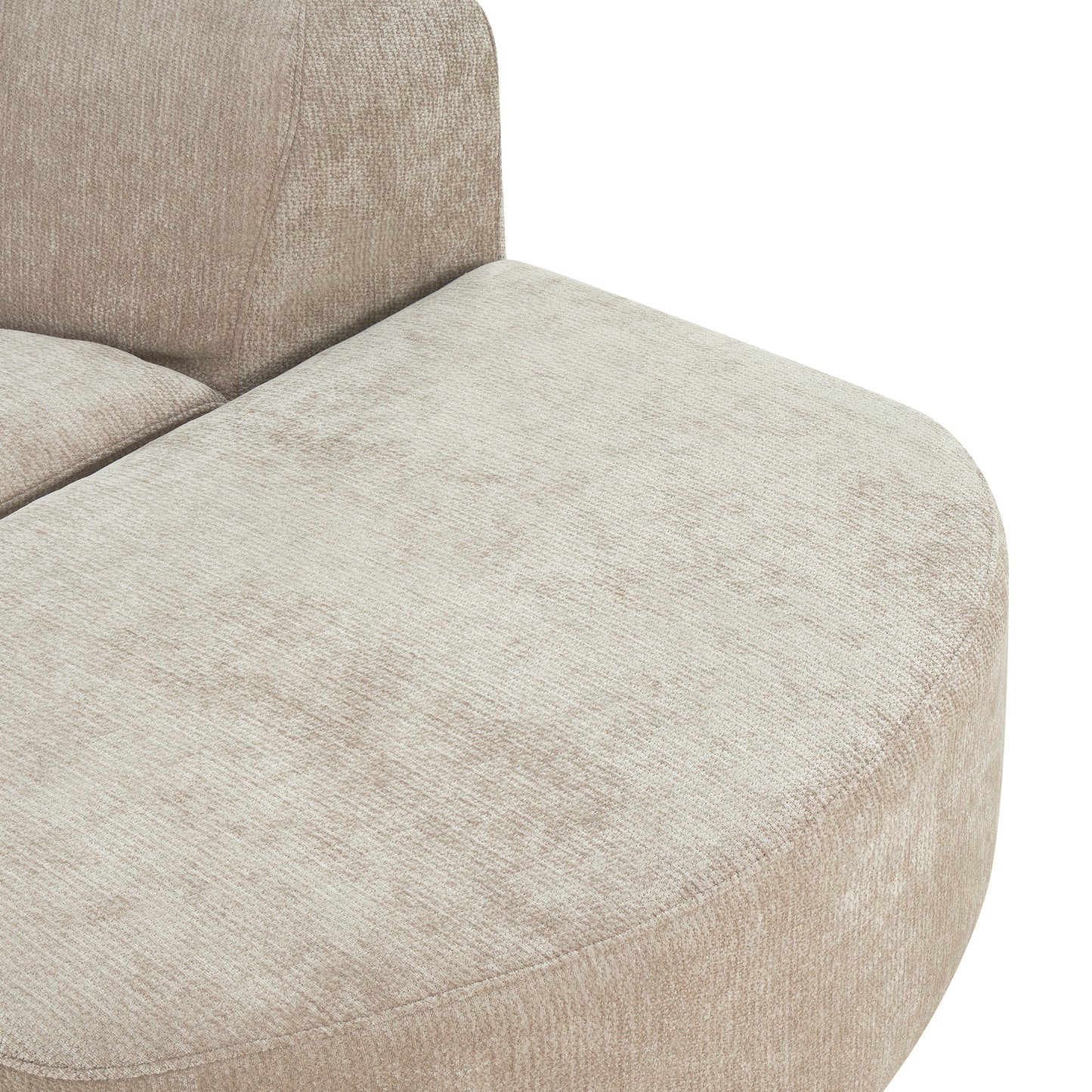 111" Modern Curved Sectional Sofa with Ottoman - Espresso