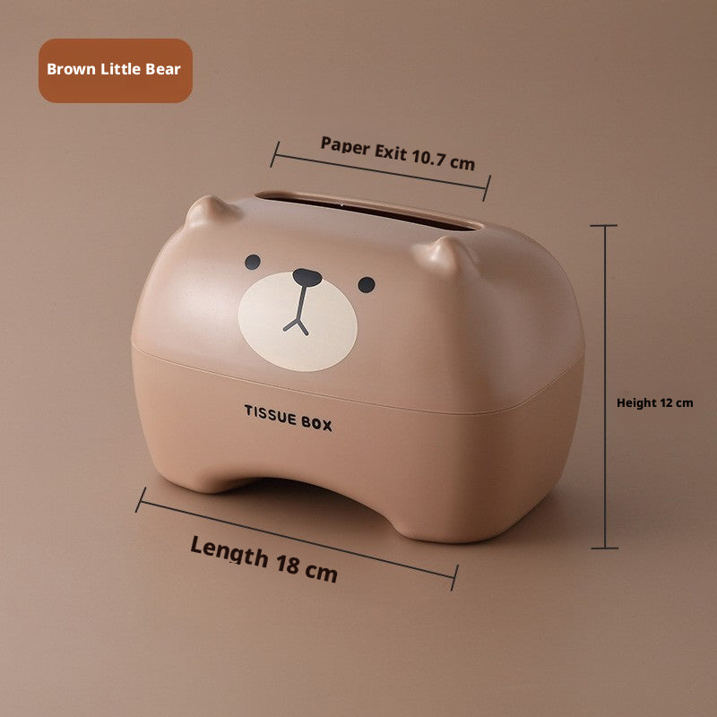 Yellow Cartoon Tissue Box Cover - 18x12x13cm Kitchen Storage