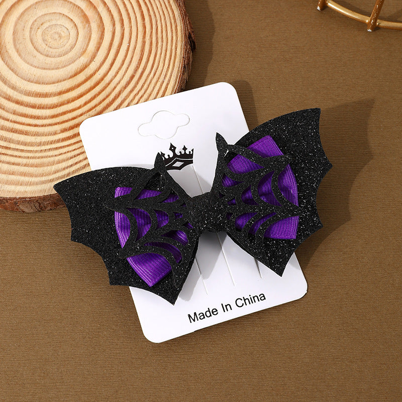 Halloween Hair Barrettes - Spooky Ghost, Pumpkin & Spider Hair Clips