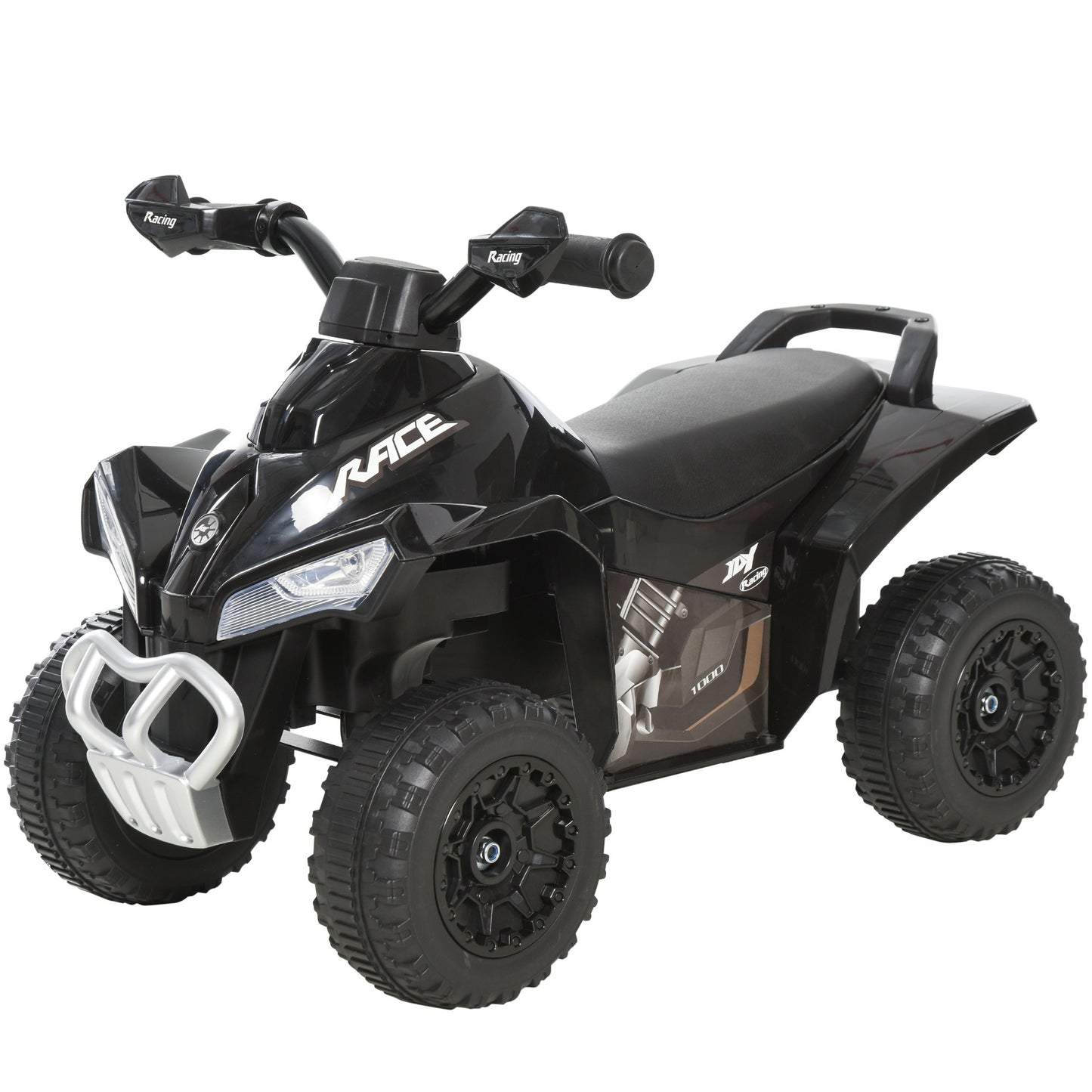 Kids Ride-On Push Car with Music & Lights - Black