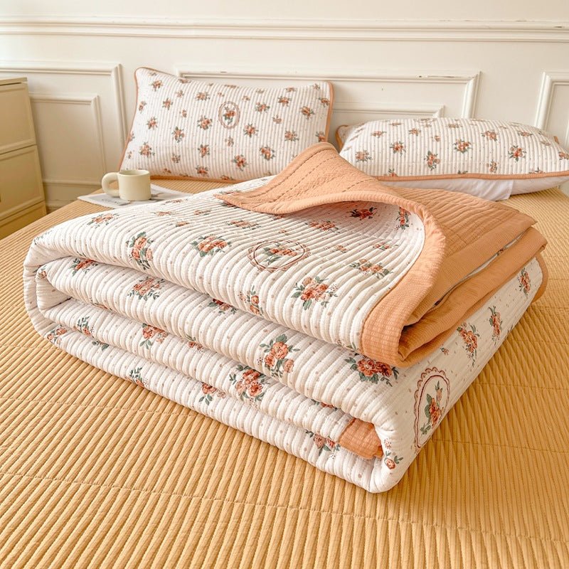 Three-Piece Quilted Bed Cover Set - Multiple Sizes & Patterns