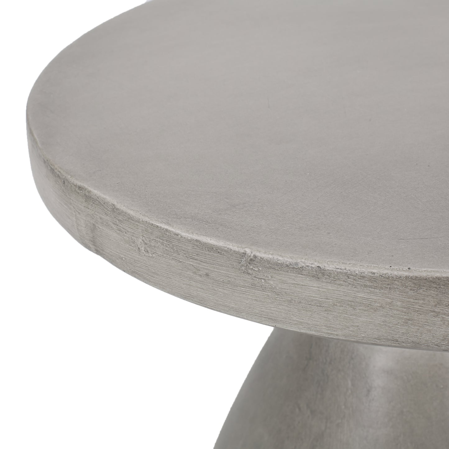 Lightweight Concrete Outdoor Side Table - Light Grey