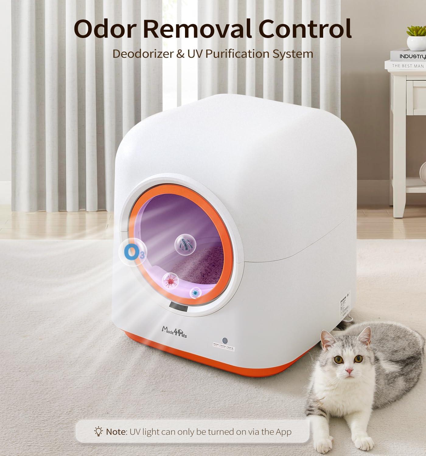 60L Automatic Cat Litter Box with App Control & Self-Cleaning