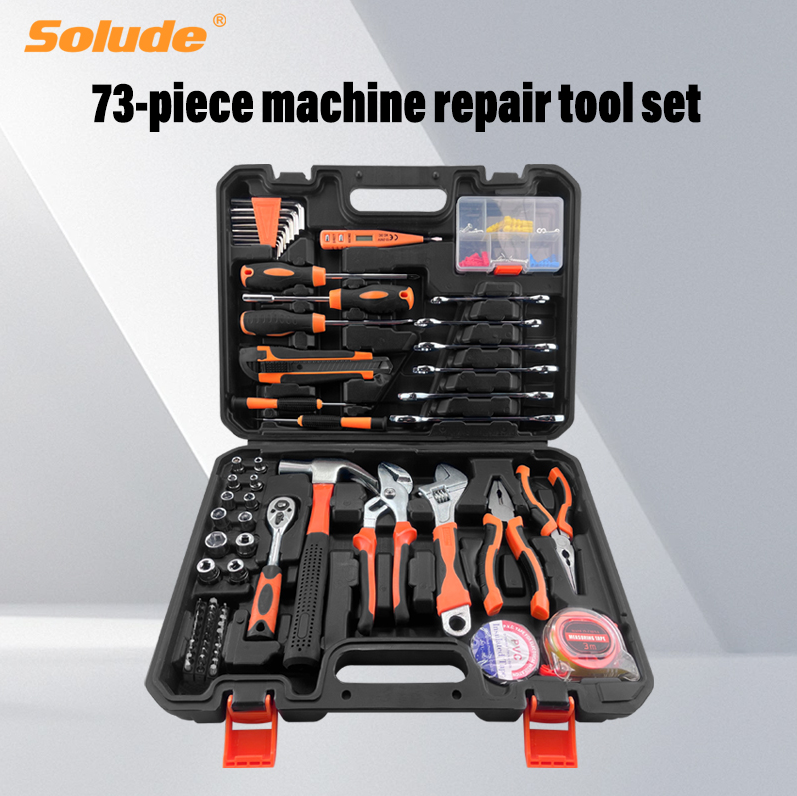 73-Piece Open-End Wrench Tool Set with Storage Toolbox - Mechanical Maintenance