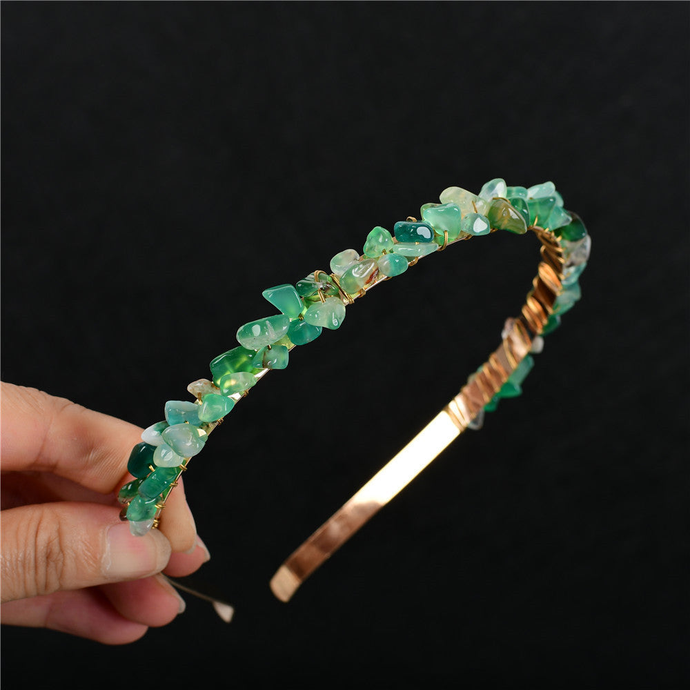 Crystal Bridal Hair Comb Headband | Vintage Geometric Design
