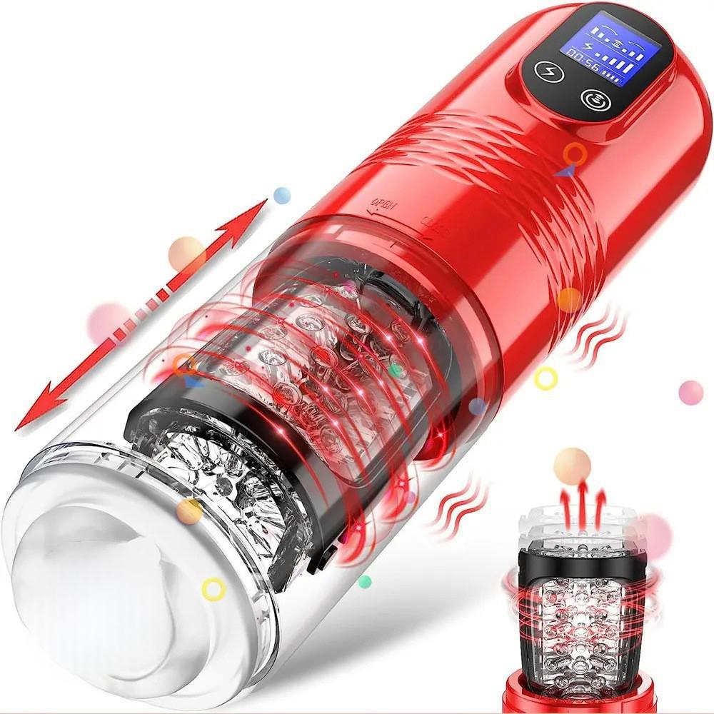 Automatic Male Masturbation Cup with Pulse and Telescoping Action - Adult Sex Toy