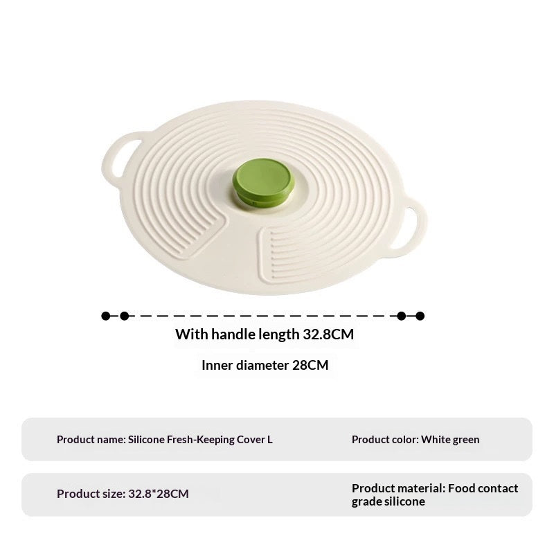 High-Temperature Resistant Foldable Microwave Pot Lid Splash Guard - Hangable Silicone Cover
