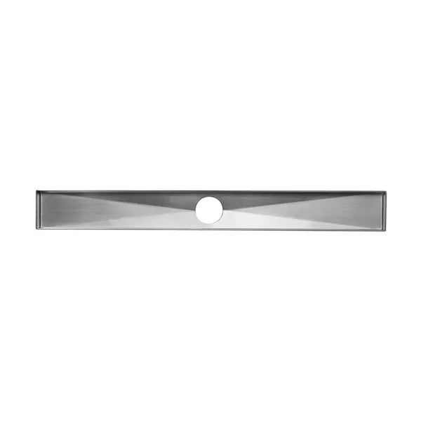 12 Inch Stainless Steel Shower Drain with Removable Brick Pattern Grate and Hair Strainer
