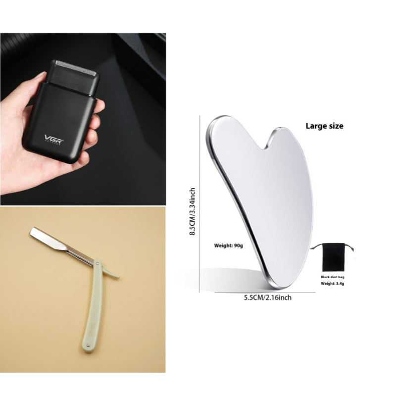 Portable Electric Razor Men - Stainless Steel Blade