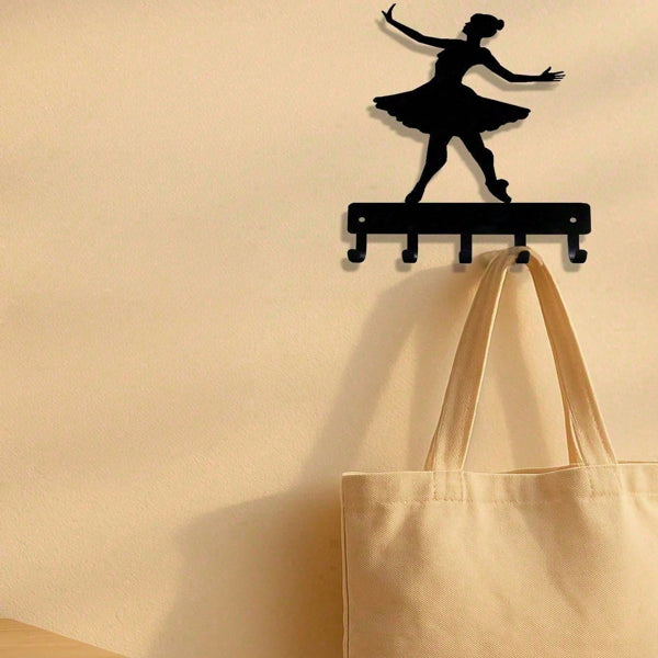 Ballet Dancer Wall Hooks for Home Organization - Sturdy Iron Design
