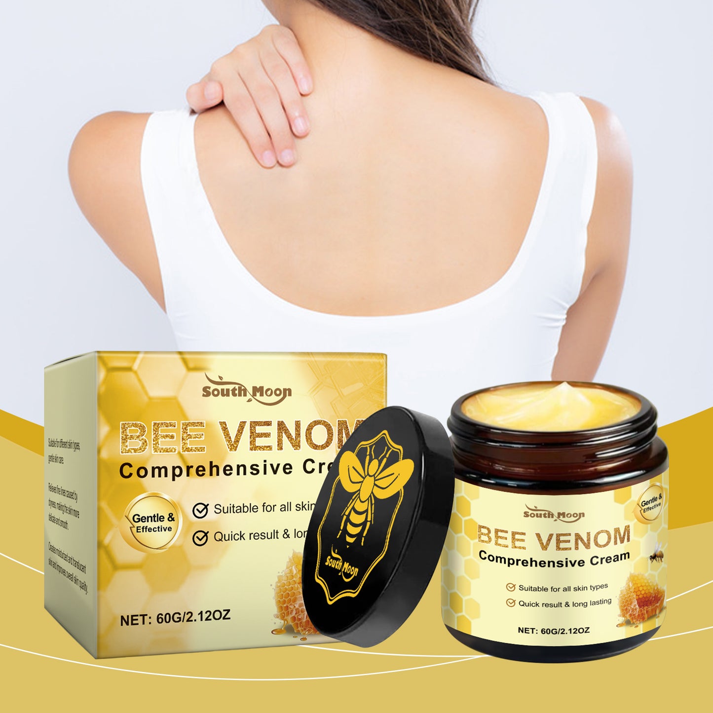 Bee Venom Moisturizing Cream - Daily Face and Body Skin Care