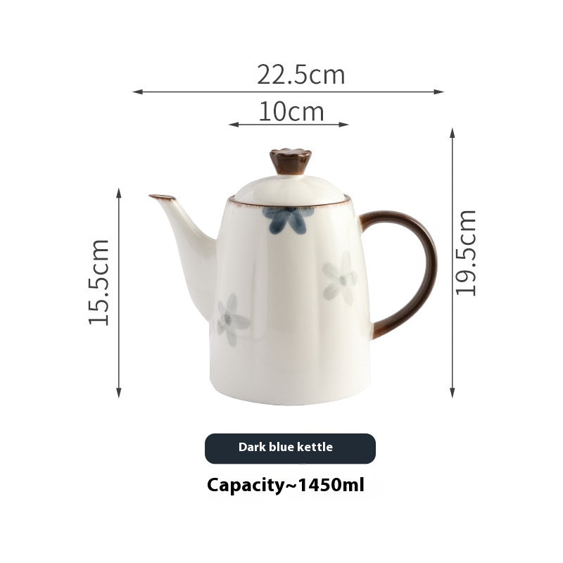 Ceramic Water Cup and Kettle Set - Hand-Painted Drinkware for Home & Kitchen